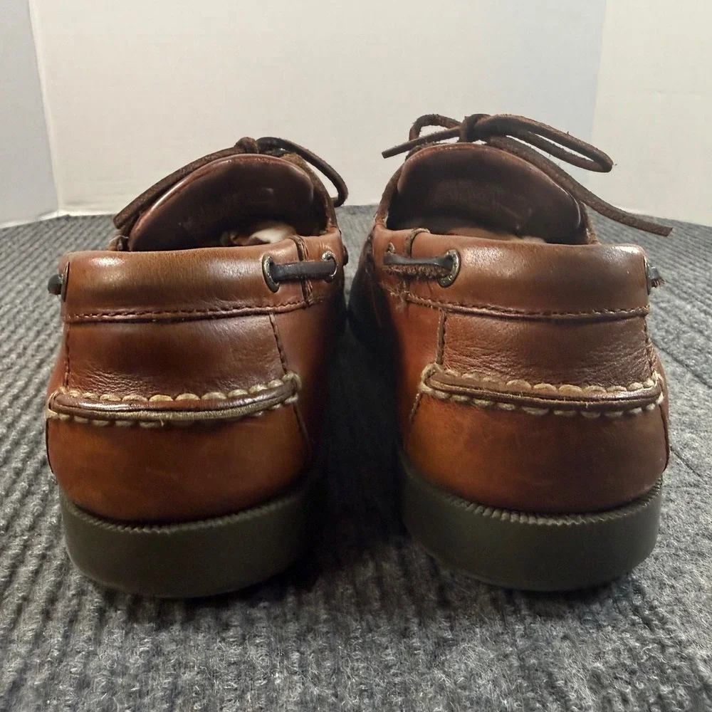 Dockers Beacon Mens Brown Leather Boat Shoes Size 10M Nautical Loafers